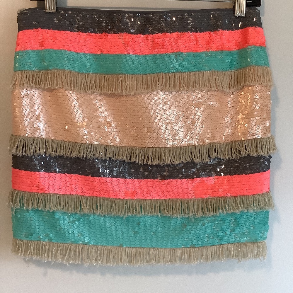 Zara Trafaluc sequined mini skirt S